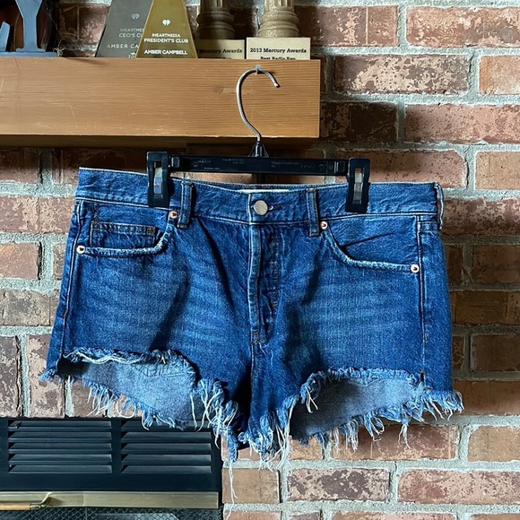 We the Free at Free People Frayed Jean Shorts - Picture 1 of 7